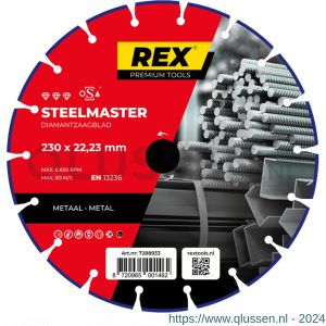 REX Steelmaster diamantzaagblad 230 mm asgat 22.23 mm metaal 7288933