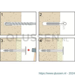 FM FPR isolatie-klemplaat 8x70 mm kopdiameter 32 mm isolatiedikte 30-40 mm 42401071