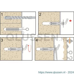 FM TAM hollewandanker 9x40 mm verzinkt met oog 46357005