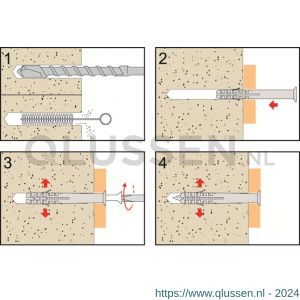 FM TUP kozijnplug 10x70 mm geleverd zonder schroef 41510481