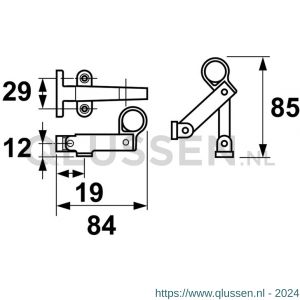 QlinQ klepraamsluiting RVS recht 85 mm 1034619