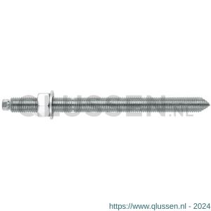 Index EQ-A2 draadstang met moer en ring voor chemisch anker M20x260 mm RVS A2 IXEQA220260