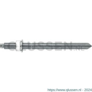 Index EQ-A4 draadstang met moer en ring voor chemisch anker M10x130 mm RVS A4 IXEQA410130