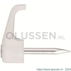 Index GR-NY BL kabelclip nagel wit voor platte kabel 2x1 mm nylon blister IXBZGRB010