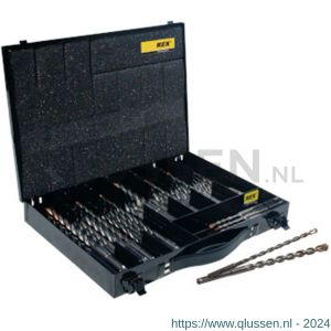 REX set T-REX hamerboor SDS Plus metalen kist 40 delig 4309040