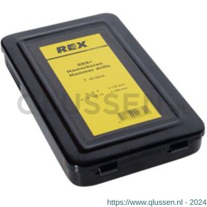REX set T-REX hamerboor SDS Plus metalen kassette 7 delig 4307003