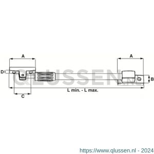 QlinQ telescoop uitzetter 20 cm RVS 1110292