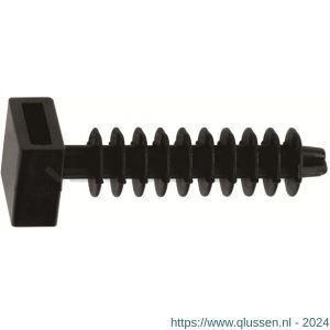 Index TACOBRI N plug voor ondersteuning kabelbinder zwart diameter 8 mm nylon IXTACOBRINE8