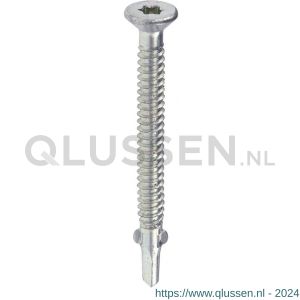 Klimas WSDST vleugelteksschroef 6.3x60 mm verzonken kop Torx T 30 verzinkt KLWSDST63060