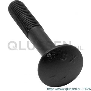 Steelies Ultimate Blackline slotbout DIN 603 M8x80 mm zwart gecoat 802D0800801