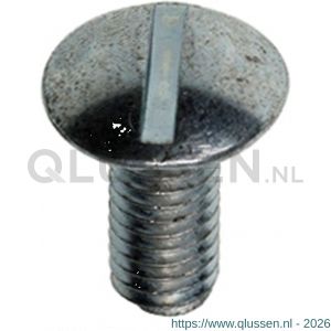 Steelies Ultimate metaalschroef M6x10 mm platte bolkop vertand verzinkt 4D210600101