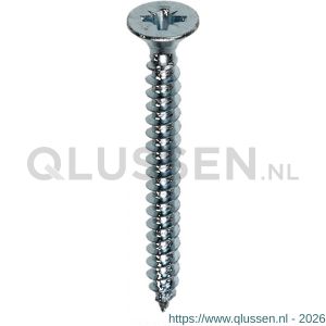 Steelies Ultimate Basic spaanplaatschroef 4,0x50 mm verzonken kop VK Pozidriv PZ 2 verzinkt C0010400501