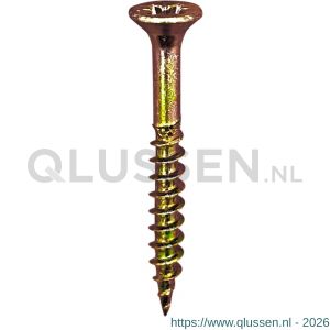 Steelies Ultimate Basic spaanplaatschroef 6,0x160/70 mm verzonken kop VK Pozidriv PZ 3 geelverzinkt C1060601601