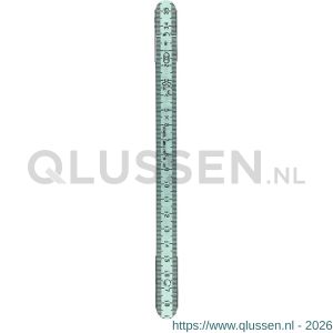 Schuil duimstok aluminium blank 1 m cm-cm RVS scharnier 6 delen 1505