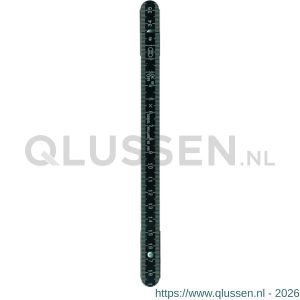 Schuil duimstok aluminium zwart 1 m cm-cm RVS scharnier 6 delen 1507