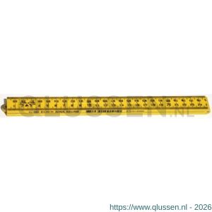 Schuil duimstok kunststof geel 1 m mm-cm 4 delen 8623