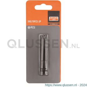 Bahco 59S/70PZ 2P bit 1/4 inch 70 mm Pozidriv PZ 3 2 delig 59S/70PZ3-2P