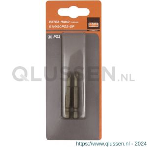 Bahco 61H/50PZ 2P bit 1/4 inch 50 mm Pozidriv PZ 1 gehard 2 delig 61H/50PZ1-2P