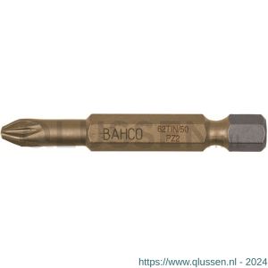 Bahco 62TIN/50PZ bit 1/4 inch 50 mm Pozidriv PZ 3 tin 10 delig 62TIN/50PZ3