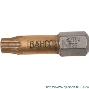 Bahco 62TIN/T bit 1/4 inch 25 mm Torx T 30 tin 10 delig 62TIN/T30