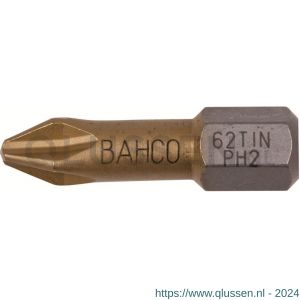 Bahco 62TIN/PH bit 1/4 inch 25 mm Phillips PH 2 tin 10 delig 62TIN/PH2