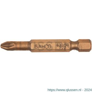 Bahco 63D/50PZ bit 1/4 inch diamant 50 mm Pozidriv PZ 2 5 delig 63D/50PZ2