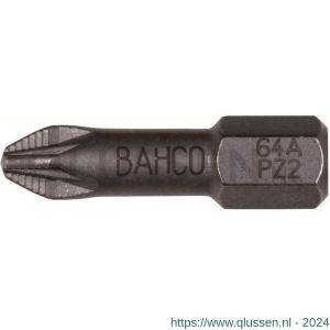 Bahco 64A/PZ bit 1/4 inch 25 mm Pozidriv PZ 2 ACR 10 delig 64A/PZ2