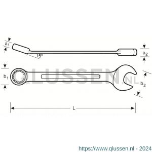 Bahco NS002 vonkvrije ringsteeksleutel AL-BR aluminium brons 30 mm NS002-30