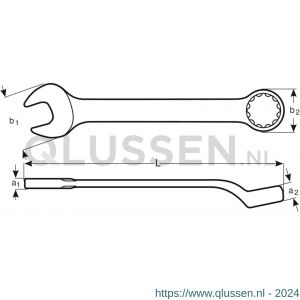 Bahco 1952Z ringsteeksleutel 1/2 inch 1952Z-1/2