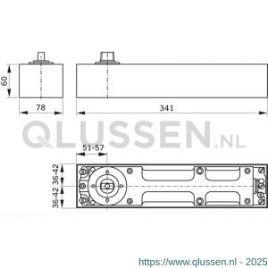 Dormakaba BTS 80 vloerveer EN 4 35 Nm met normale as en cementkast 80110000