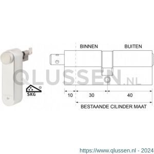 Maasland GTM3040AS Flexeria motorcilinder met SKG*** cilinder 30/40 Abus S6+