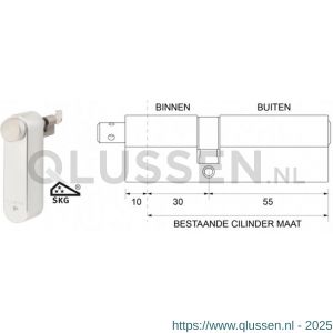 Maasland GTM3055AS Flexeria motorcilinder met SKG*** cilinder 30/55 Abus S6+