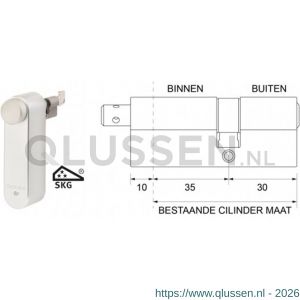 Maasland GTM3530AS Flexeria motorcilinder met SKG*** cilinder 35/30 Abus S6+