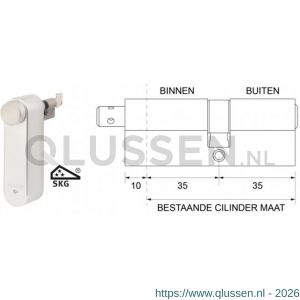 Maasland GTM3535AS Flexeria motorcilinder met SKG*** cilinder 35/35 Abus S6+
