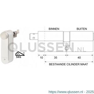 Maasland GTM3540AS Flexeria motorcilinder met SKG*** cilinder 35/40 Abus S6+