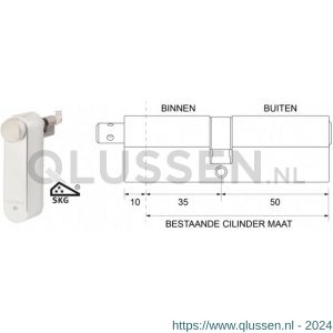 Maasland GTM3550AS Flexeria motorcilinder met SKG*** cilinder 35/50 Abus S6+