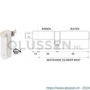 Maasland GTM3555AS Flexeria motorcilinder met SKG*** cilinder 35/55 Abus S6+