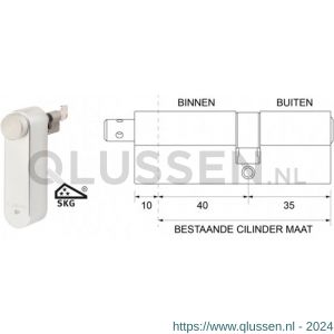 Maasland GTM4035AS Flexeria motorcilinder met SKG*** cilinder 40/35 Abus S6+