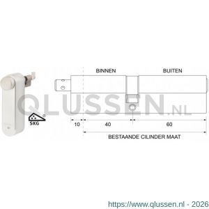 Maasland GTM4060AS Flexeria motorcilinder met SKG*** cilinder 40/60 Abus S6+