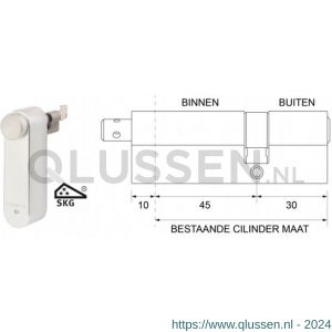 Maasland GTM4530AS Flexeria motorcilinder met SKG*** cilinder 45/30 Abus S6+