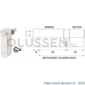 Maasland GTM5030AS Flexeria motorcilinder met SKG*** cilinder 50/30 Abus S6+