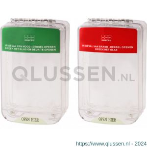 Maasland PS2000 beschermkap voor handmelders rood-groen met LED en buzzer