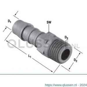 Norma slangverbinder koppeling Normaplast GES 10 M14x1.1/2 inch 7108905010