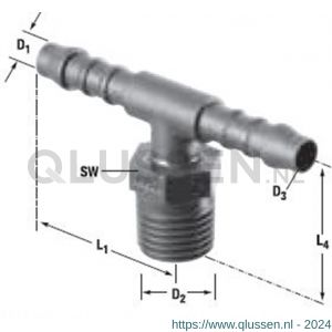 Norma slangverbinder koppeling Normaplast TES 6 1/8 inch NPT 7208917006