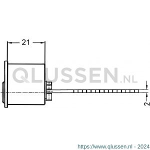 Evva buitencilinder SKG** NL diameter 28 mm stiftsleutel conventioneel plan messing vernikkeld AZI-NL-SKG**-HS