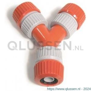 Talen Tools Y-vertakking met 3 opgeschroefde slanghouders diameter 12-18 mm PVC op kaart RS4436BL