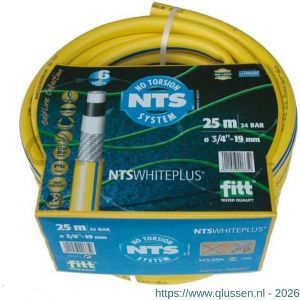 Talen Tools No Torsion White Plus Fitt getricoteerde gele slang 1 1/4 inch 50 m RS4277NTS
