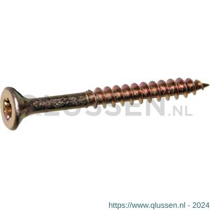 QZ 806 spaanplaatschroef platkop deeldraad 4.5x60/36 mm Torx TX 20 staal gehard geelverzinkt 806.45060.1122