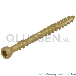 Dynaplus vlonderschroef Xtreme AR-coating C4 bronze platkop PK 60 graden met snijpunt Torx TX 25 5.0x60/30 mm 200 stuks 0283.08.42001