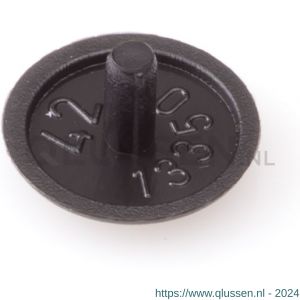 Homefix afdekkapje kunststof voor schroef Pozidriv PZ 2 13 mm zwart blister 20 stuks 6701.20.40040